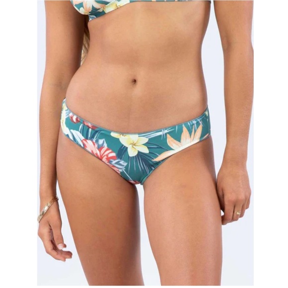 Rip Curl Tropical Floral Bikini - Green and Red Reversible - Picture 2 of 10